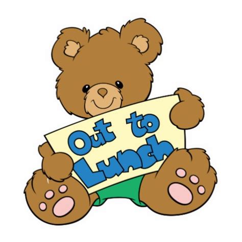 cute out to lunch sign - Clip Art Library