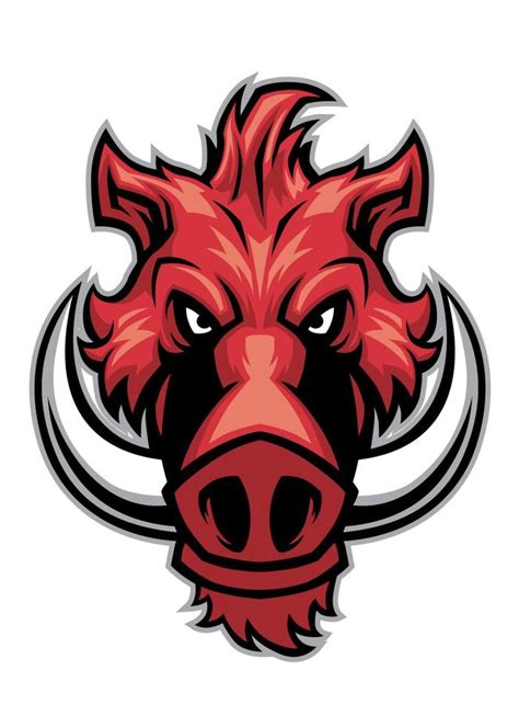 razorback head mascot 19551832 Vector Art at Vecteezy