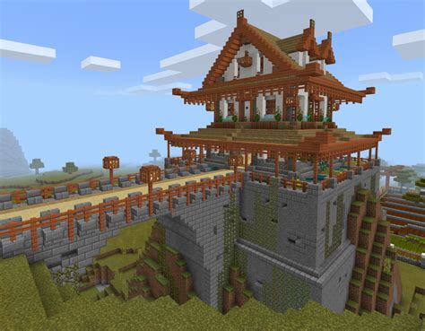 Asian Style Fortress (Album in Comments) | Minecraft japanese house ...