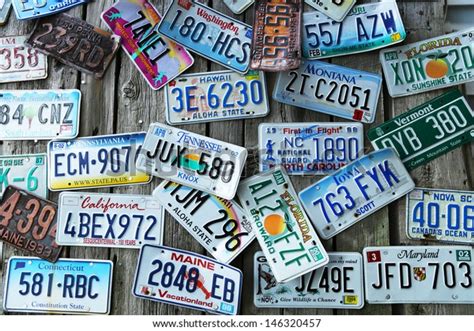 31 License Plates Each State Images, Stock Photos, 3D objects ...