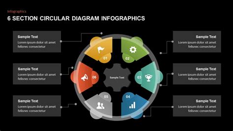 6 Section Circular Diagram Infographic Template | Slidebazaar