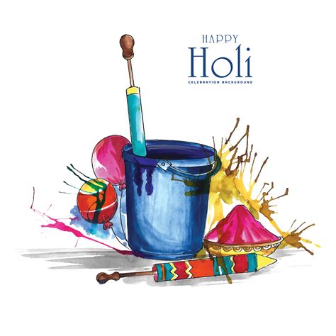 Happy holi festival colorful gulaal celebration greeting card design ...