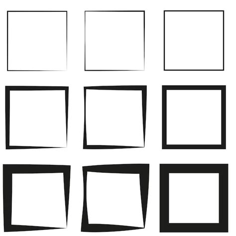 Premium Vector | Retro brush squares photo frame vector illustration