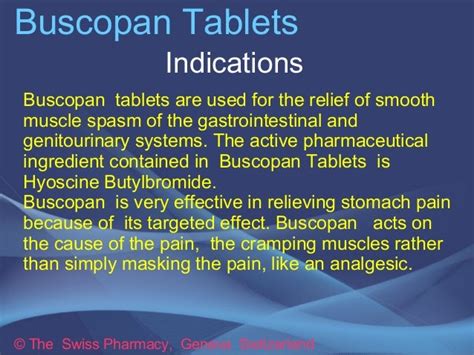 Buscopan Tablets for relief of Genitourinary or Gastrointestinal Sp…