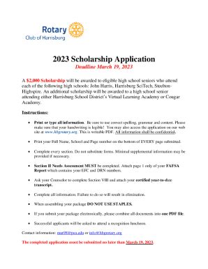 Fillable Online Scholarships and Financial Aid - John Fraser Secondary ...