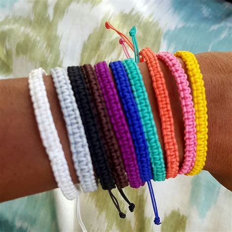 Nylon square knot bracelet friendship braceletmacrame