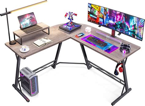 Buy Casaottima Gaming Desk L Shaped Computer Desk, Corner Desk for Home Office with Monitor ...