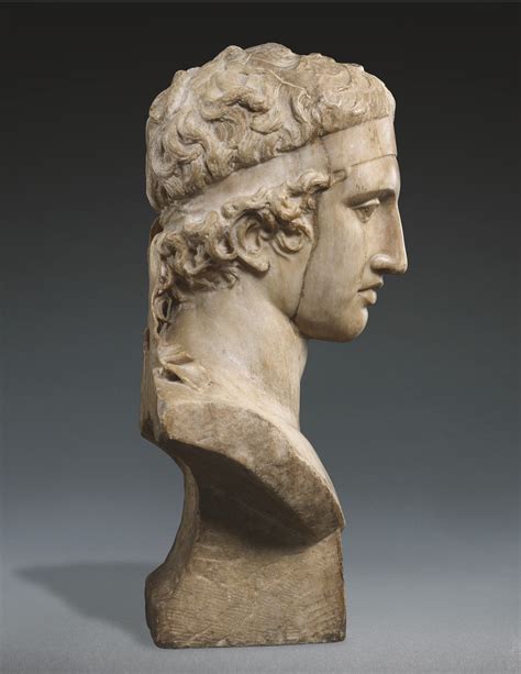 A FRAGMENTARY ROMAN MARBLE HEAD OF THE DIADUMENOS, CIRCA 2ND CENTURY A ...