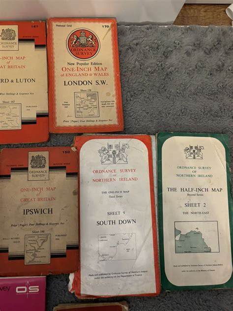 Collection Of 11 Vintage Ordnance Survey Maps | eBay