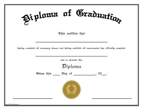 Free Printable Diploma of Graduation. Free Printable Diploma of Graduation, that can be ...