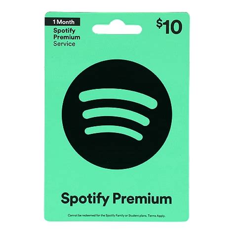 Spotify $10 Gift Card , 1 each