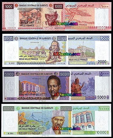 Djibouti banknotes - Djibouti paper money catalog and Disney currency ...