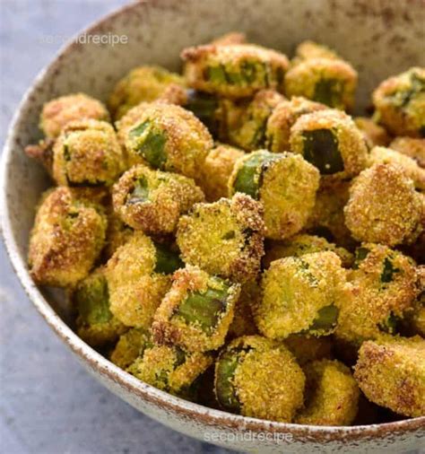 Air fried okra | Southern fried okra in air fryer - SecondRecipe