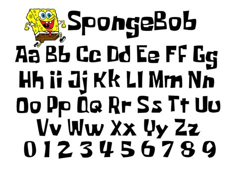 Spongebob Font Svg Spongebob Alphabet Svg Spongebob Svg Tv Etsy ...