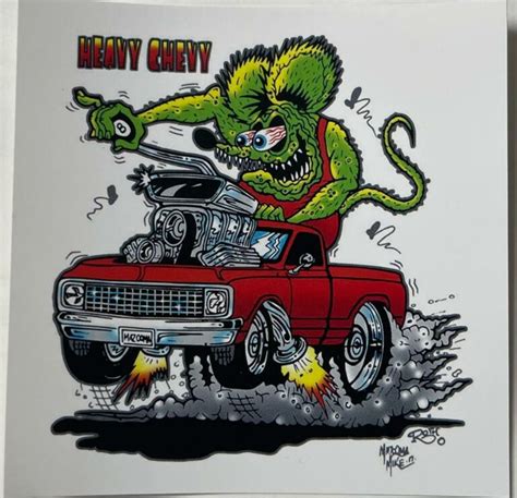 3 in. Rat Fink Heavy Chevy decal - Ed Roth's Rat Fink