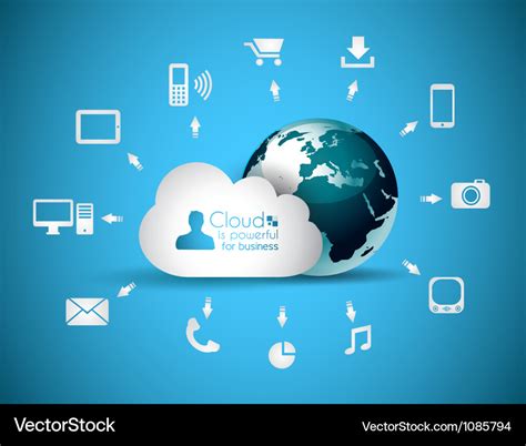 Cloud computing concept background Royalty Free Vector Image