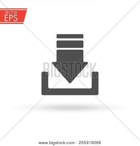 Download Button Icon Vector & Photo (Free Trial) | Bigstock