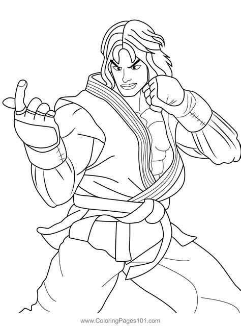 Ken Masters Street Fighter Coloring Page In Street Fighter | Hot Sex Picture