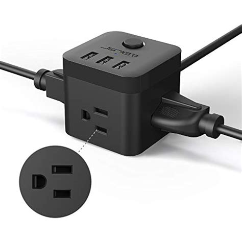 Power Cube, Strip With Usb Travel Power Strip, 3 Outlet USB Charging ...