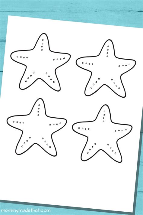 Free Printable Starfish Template & Outlines for Best Ocean Crafts