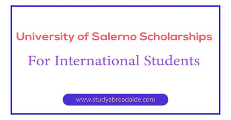 University of Salerno Scholarships for International Students - Study ...