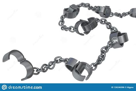 Shackles Interlocked Chain stock illustration. Illustration of heavy ...