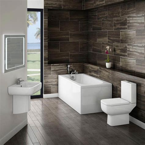 Small Modern Bathroom Suite at Victorian Plumbing UK