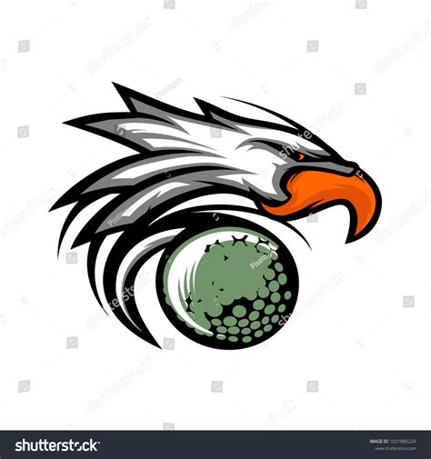 Eagle Golf Ball Logo Stock Vector (Royalty Free) 1021880224 | Shutterstock