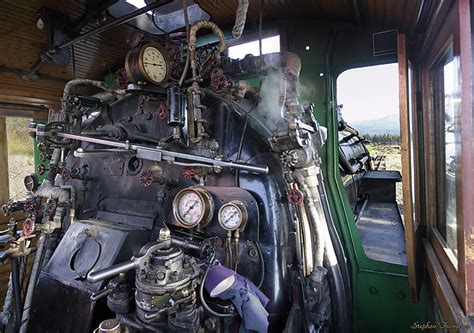 Steam Locomotive Cab Interior Greeting Card for Sale by Stephen Thompson