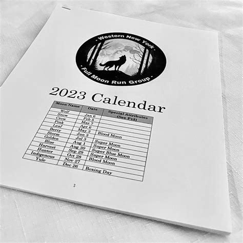 2023 Full Moon Calendar - Etsy