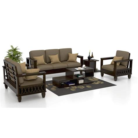 Sheesham Wood Furniture Sofa Set