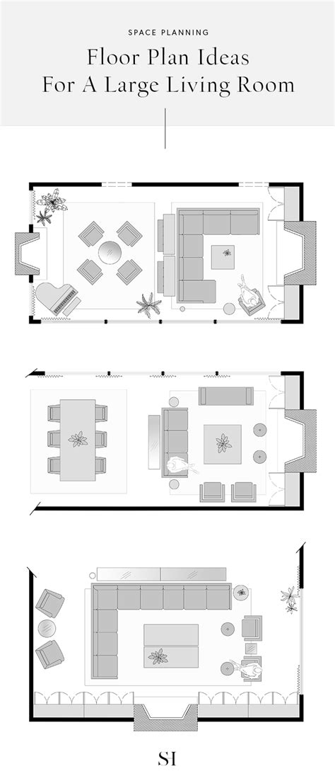 5 Furniture Layout Ideas for a Large Living Room, with Floor Plans | The Savvy Heart | Interior ...