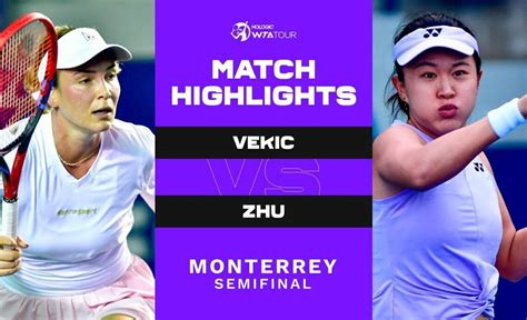 Donna Vekic vs. Lin Zhu - Match Highlights - VCP Tennis