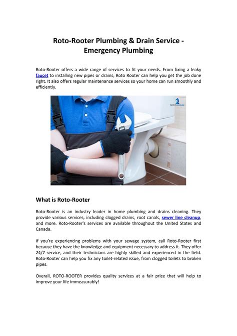 Emergency Plumbers Near Me - Roto-Rooter by Serveantage - Issuu