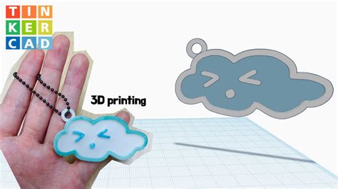 143) Cloud character Keychain | Tinkercad 3D modeling & Printing how to ...