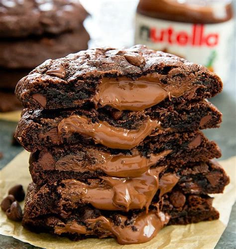 Chocolate Nutella Lava Cookies - Kirbie's Cravings