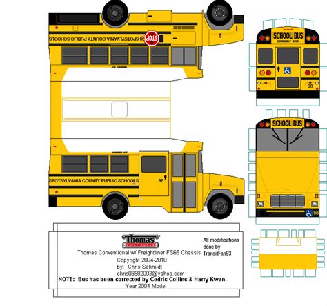 Magic School Bus Paper Model