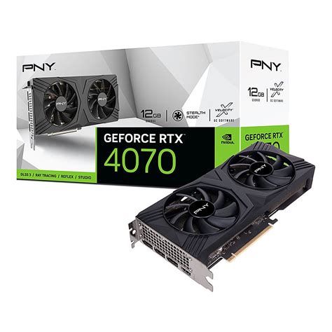 PNY NVIDIA GeForce RTX 4070 12GB GDDR6X PCI Express Graphics Card With ...