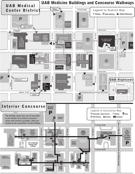 UAB Hospital Parking Options and Map | Hospital, Map, Uab