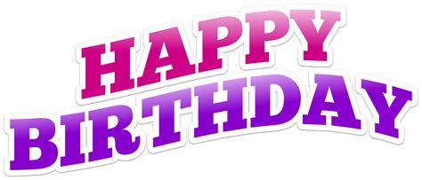 Happy Birthday Text PNG Clip Art Image | Gallery Yopriceville - High ...