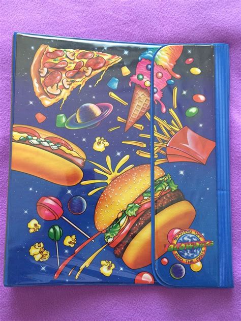 Vintage Lisa Frank Junk Food 1989 Trapper Keeper Binder | Trapper ...