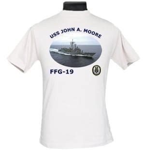 FFG 19 USS John A Moore Ship Photo T-Shirt