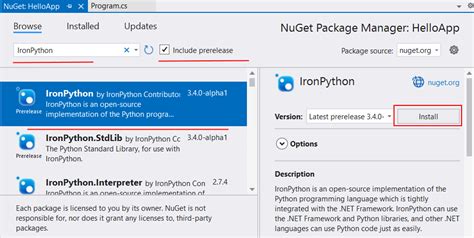 C# и .NET | Использование IronPython