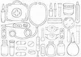 Monochrome medical Illustrations Coloring Pages Black And White  sketch template