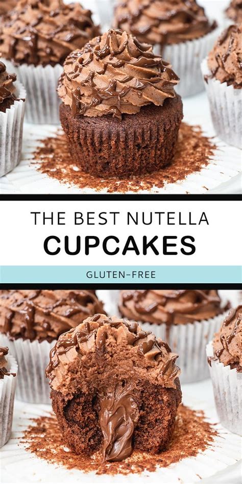 Fluffy chocolate cupcakes with Nutella icing and a delicious hidden centre. These gluten-free ...