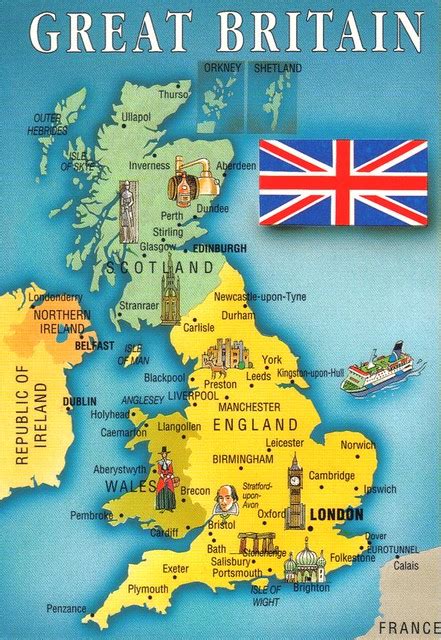 Great Britain map postcard | Erin | Flickr