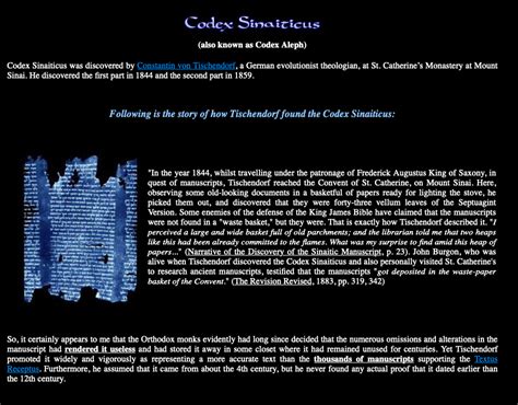 The Controversy Surrounding Codex Sinaiticus: Authenticity and Forgery ...