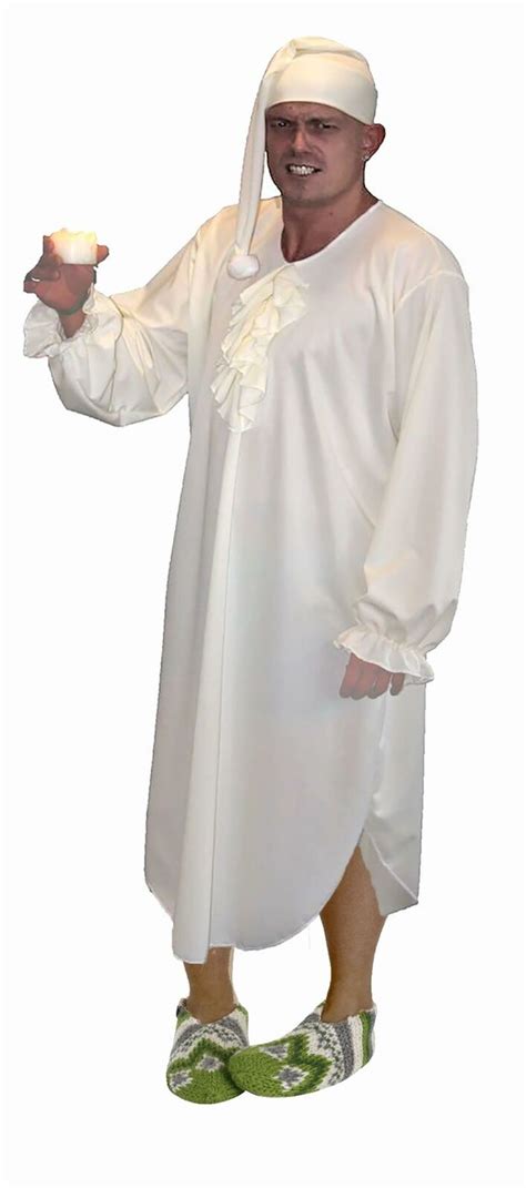 Adults Ebeneezer Scrooge Nightgown & Cap Christmas World Day Fancy Dress Costume | eBay