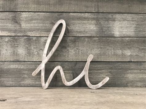 Hi Sign Hello Sign Entry Way Decor Wood Sign Farmhouse | Etsy