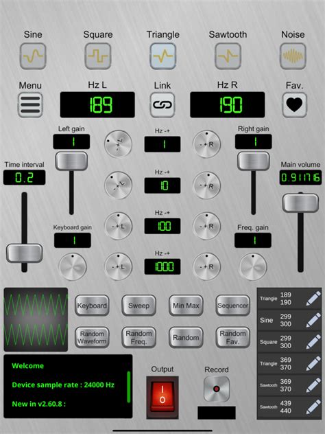 Audio Frequency Signal Generator - Oniric Forge